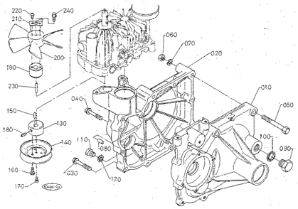 Transmission Case (hst) Diagram and Parts List for 3904  Craftsman Lawn Mower