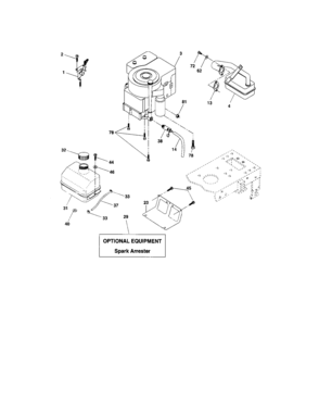 Engine Diagram and Parts List for 917273395  Craftsman Lawn Tractor