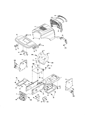 Chassis And Enclosures Diagram and Parts List for 917275350  Craftsman Lawn Tractor