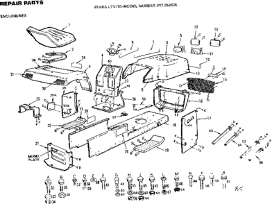 Part Location Diagram of 17411310 Craftsman Lawn tractor screw