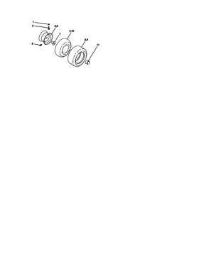 Wheels And Tires Diagram and Parts List for 917273632  Craftsman Lawn Tractor