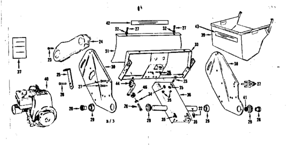 Frame Diagram and Parts List for 17491261  Craftsman Lawn Mower