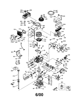 Engine Diagram and Parts List for 143991004  Craftsman Engine
