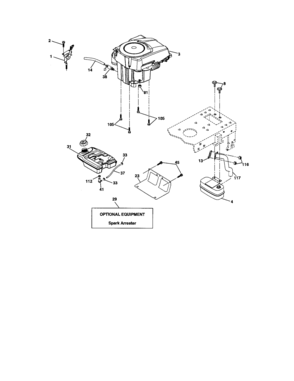 Engine Diagram and Parts List for 917274660  Craftsman Lawn Tractor