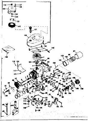 Basic Engine Diagram and Parts List for 143186122  Craftsman Engine
