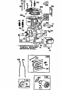 Page B Diagram and Parts List for 521244711  Craftsman Leaf Blower / Vacuum
