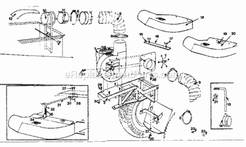 Page A Diagram and Parts List for 521264703  Craftsman Leaf Blower / Vacuum