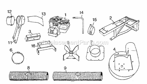 Page A Diagram and Parts List for 5212647  Craftsman Leaf Blower / Vacuum