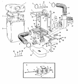 Page B Diagram and Parts List for 521265501  Craftsman Leaf Blower / Vacuum