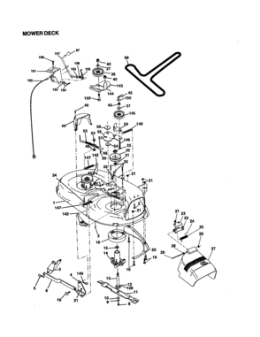 Mower Deck Diagram and Parts List for 917270530  Craftsman Lawn Tractor