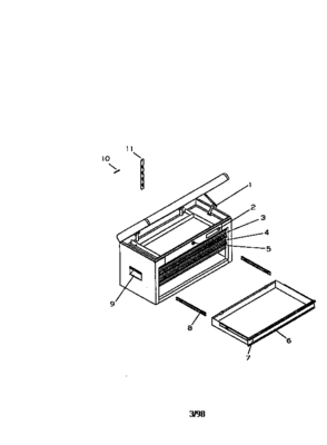Unit Parts Diagram and Parts List for 706659020  Craftsman Tool Stand & Cart