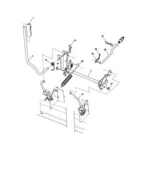 Lift Assembly Diagram and Parts List for 917287261  Craftsman Lawn Tractor