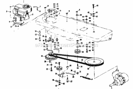 Page A Diagram and Parts List for 52852800  Craftsman Lawn Tractor