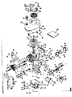 Basic Engine Diagram and Parts List for 143135022  Craftsman Engine