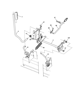 Lift Diagram and Parts List for 917286260  Craftsman Lawn Tractor