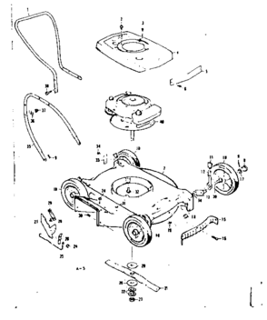 Replacement Parts Diagram and Parts List for 13191372  Craftsman Lawn Mower