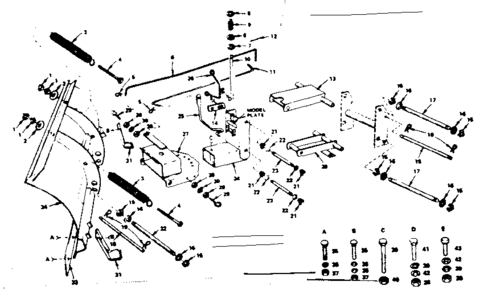 Dozer For 917.254020 Only Diagram and Parts List for 917254020  Craftsman Lawn Tractor