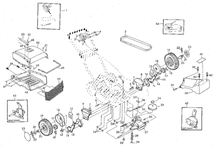 Drive Assembly Diagram and Parts List for 917372390  Craftsman Lawn Mower