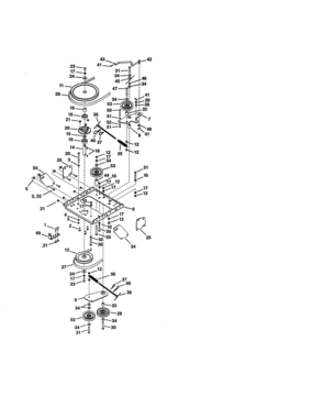 Frame/pulleys/idler Bracket Diagram and Parts List for 486248374  Craftsman Snow Blower
