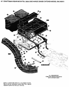 Page A Diagram and Parts List for 536243810  Craftsman Lawn Tractor Accessories