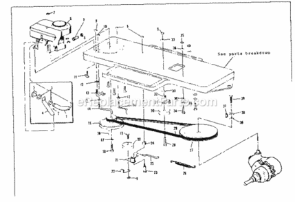 Page B Diagram and Parts List for 536250941  Craftsman Lawn Tractor