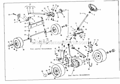 Page C Diagram and Parts List for 536250941  Craftsman Lawn Tractor