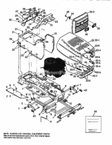 Page A Diagram and Parts List for 536252571  Craftsman Lawn Tractor