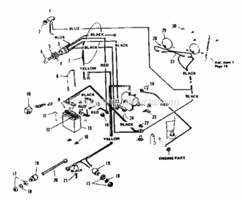 Page C Diagram and Parts List for 536255113  Craftsman Lawn Tractor