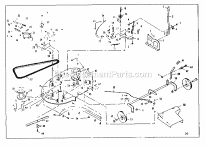 Part Location Diagram of 47223 Craftsman Mower Deck