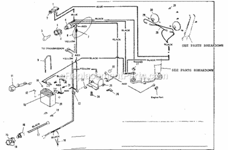 Page D Diagram and Parts List for 536255230  Craftsman Lawn Tractor