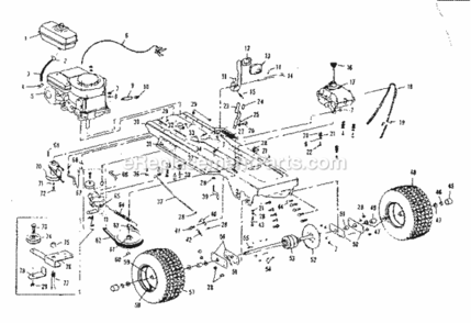 Page A Diagram and Parts List for 536255232  Craftsman Lawn Tractor