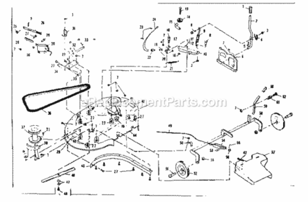 Page D Diagram and Parts List for 536255250  Craftsman Lawn Tractor