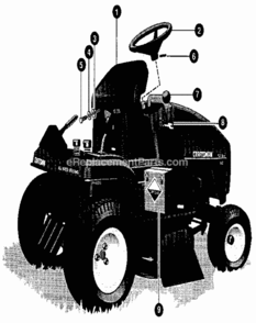 Page N Diagram and Parts List for 536255861  Craftsman Lawn Tractor