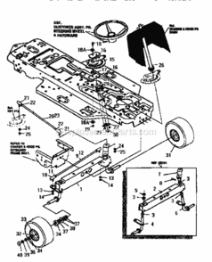 Page E Diagram and Parts List for 536255861  Craftsman Lawn Tractor
