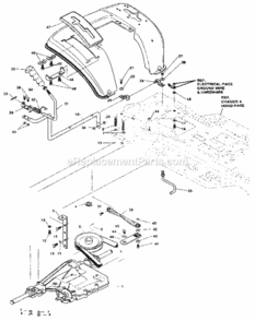 Page F Diagram and Parts List for 536255870  Craftsman Lawn Tractor