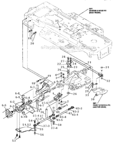 Rear_Steering_Assembly Diagram and Parts List for 536257670  Craftsman Lawn Tractor