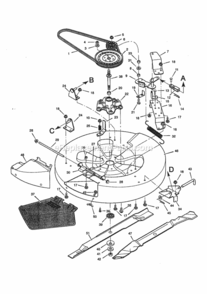 Page E Diagram and Parts List for 536270111  Craftsman Lawn Tractor