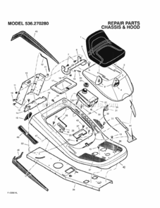 Page A Diagram and Parts List for 536270280  Craftsman Lawn Tractor