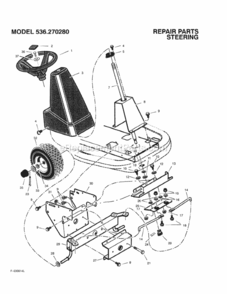 Page B Diagram and Parts List for 536270280  Craftsman Lawn Tractor