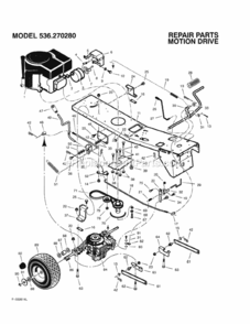 Page C Diagram and Parts List for 536270280  Craftsman Lawn Tractor