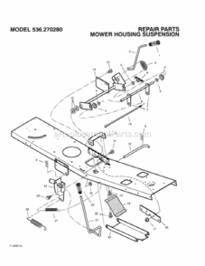Page D Diagram and Parts List for 536270280  Craftsman Lawn Tractor