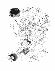 Page C Diagram and Parts List for 536270340  Craftsman Lawn Tractor
