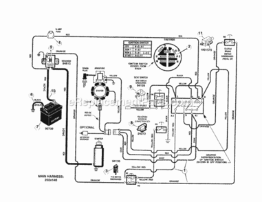 Page F Diagram and Parts List for 536270340  Craftsman Lawn Tractor