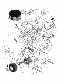 Page C Diagram and Parts List for 53627630  Craftsman Lawn Tractor