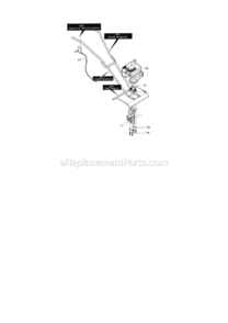 Page A Diagram and Parts List for 536292524  Craftsman Cultivator