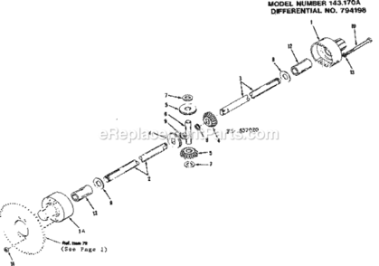 Page F Diagram and Parts List for 536657020  Craftsman Lawn Tractor