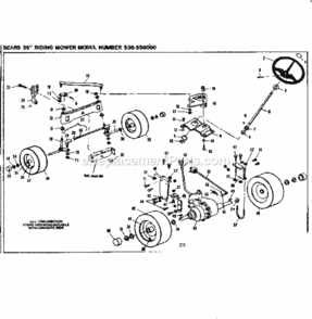 Page C Diagram and Parts List for 536658080  Craftsman Lawn Tractor