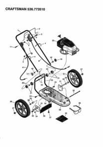 Page B Diagram and Parts List for 536773510  Craftsman Trimmer
