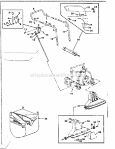 Page B Diagram and Parts List for 536796861  Craftsman Leaf Blower / Vacuum