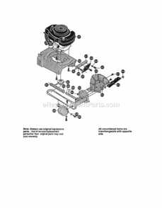 EngineFrame Diagram and Parts List for 536797410  Craftsman Edger